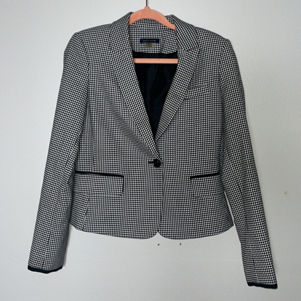 Tommy Hilfiger Black & White Checkered Blazer 0 - Picture 3 of 11
